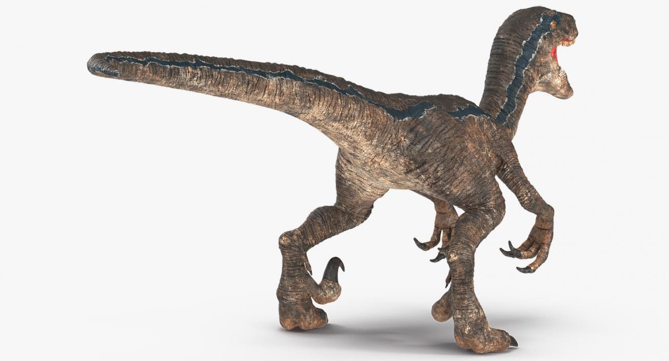 Velociraptor Attacking Pose 3D