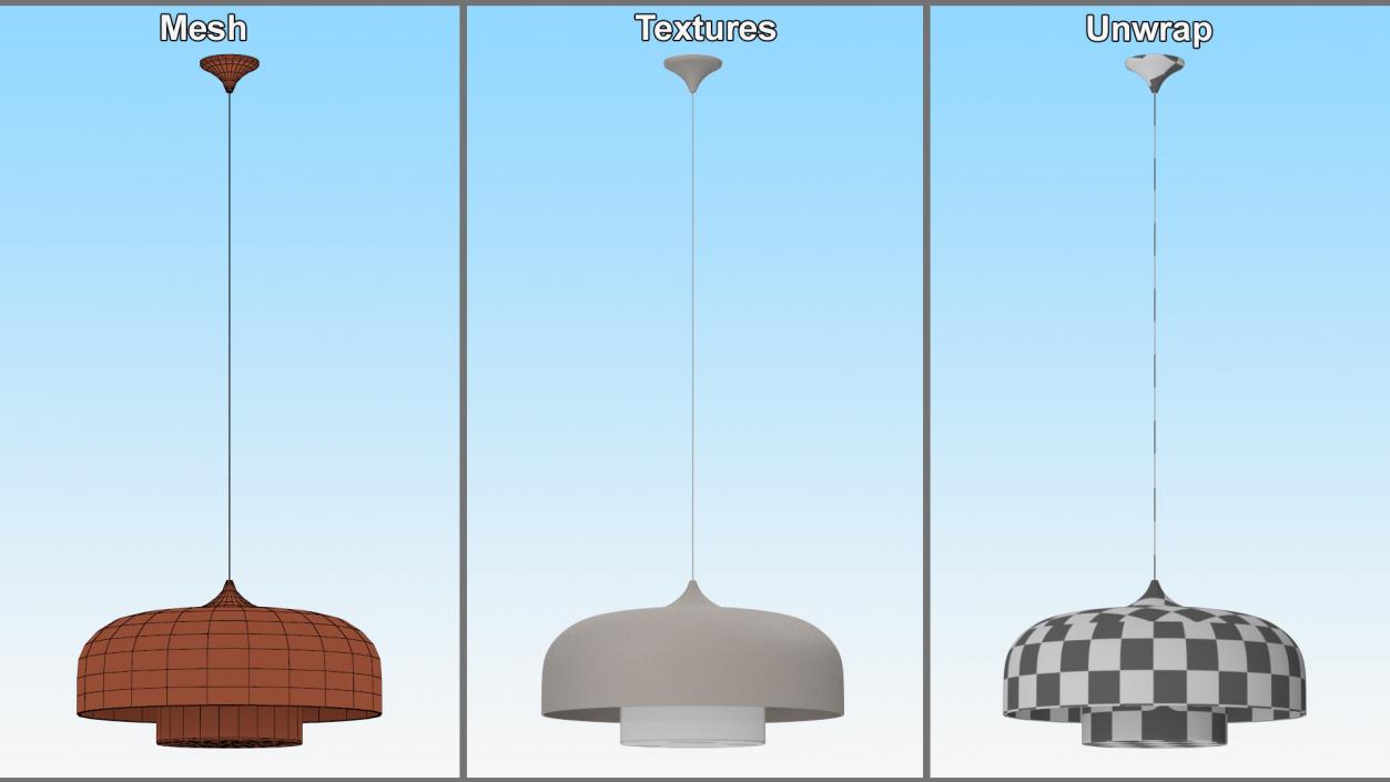 3D model Ceiling Hanging Pendant Lamp 2