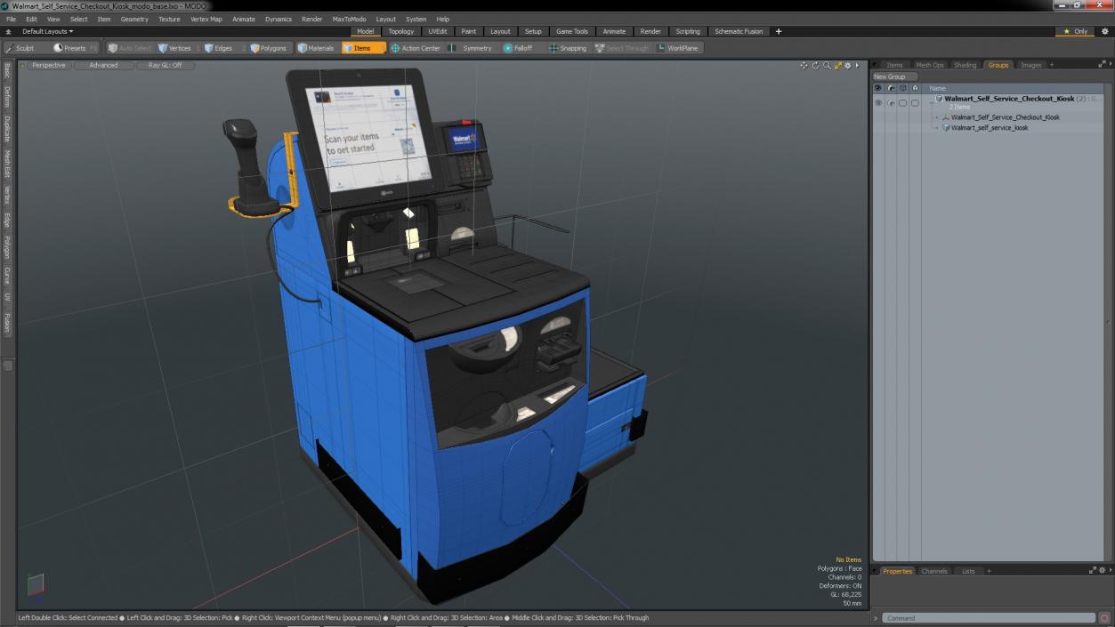 3D model Walmart Self Service Checkout Kiosk