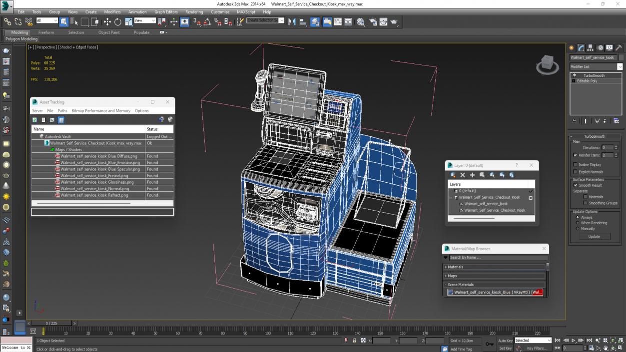 3D model Walmart Self Service Checkout Kiosk