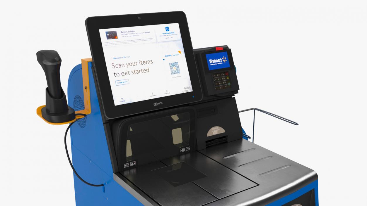 3D model Walmart Self Service Checkout Kiosk