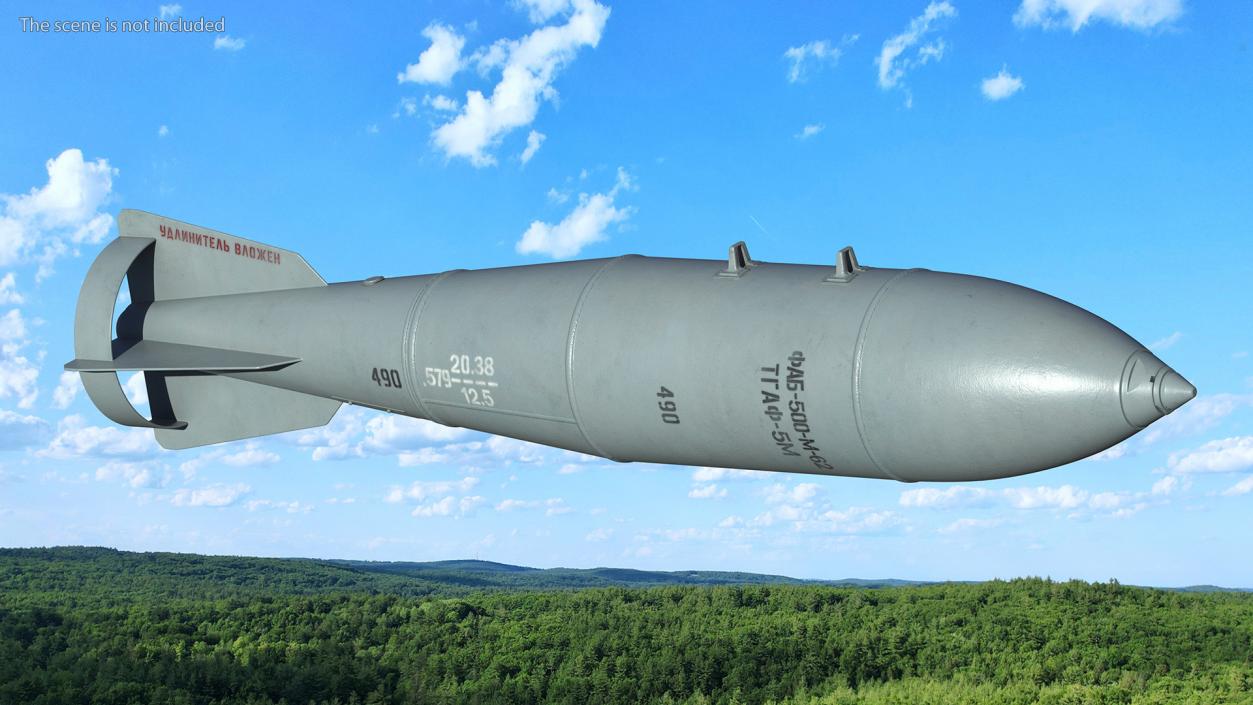 3D Russian FAB 500 M62 Air Bomb model