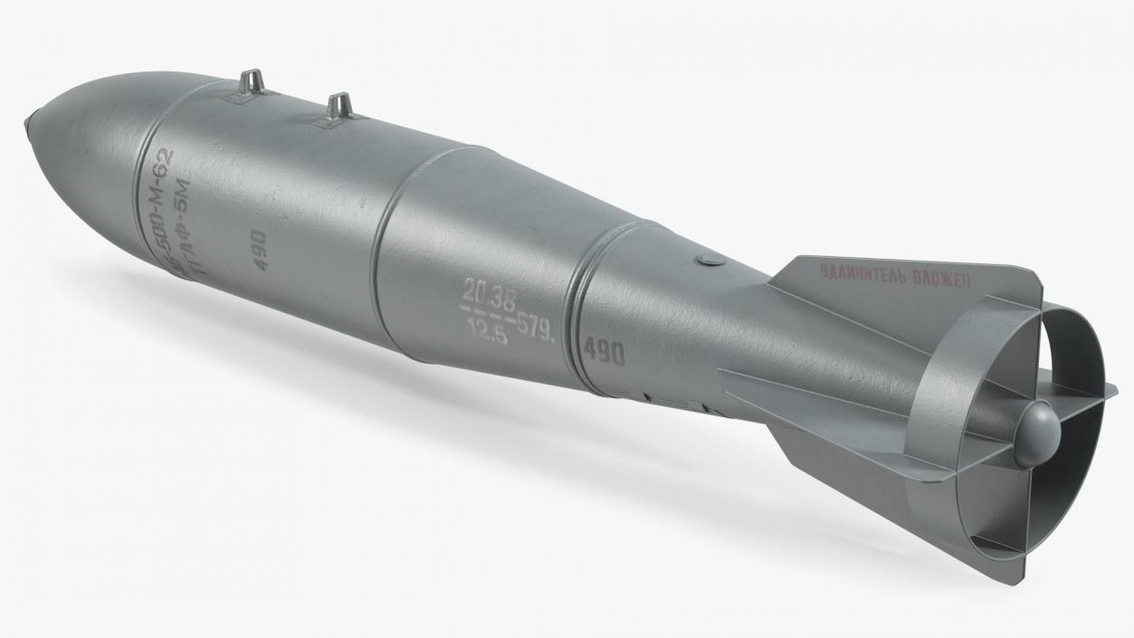 3D Russian FAB 500 M62 Air Bomb model