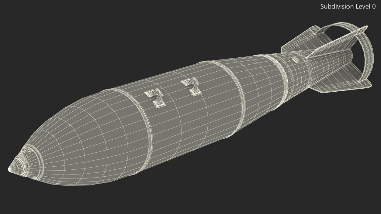 3D Russian FAB 500 M62 Air Bomb model