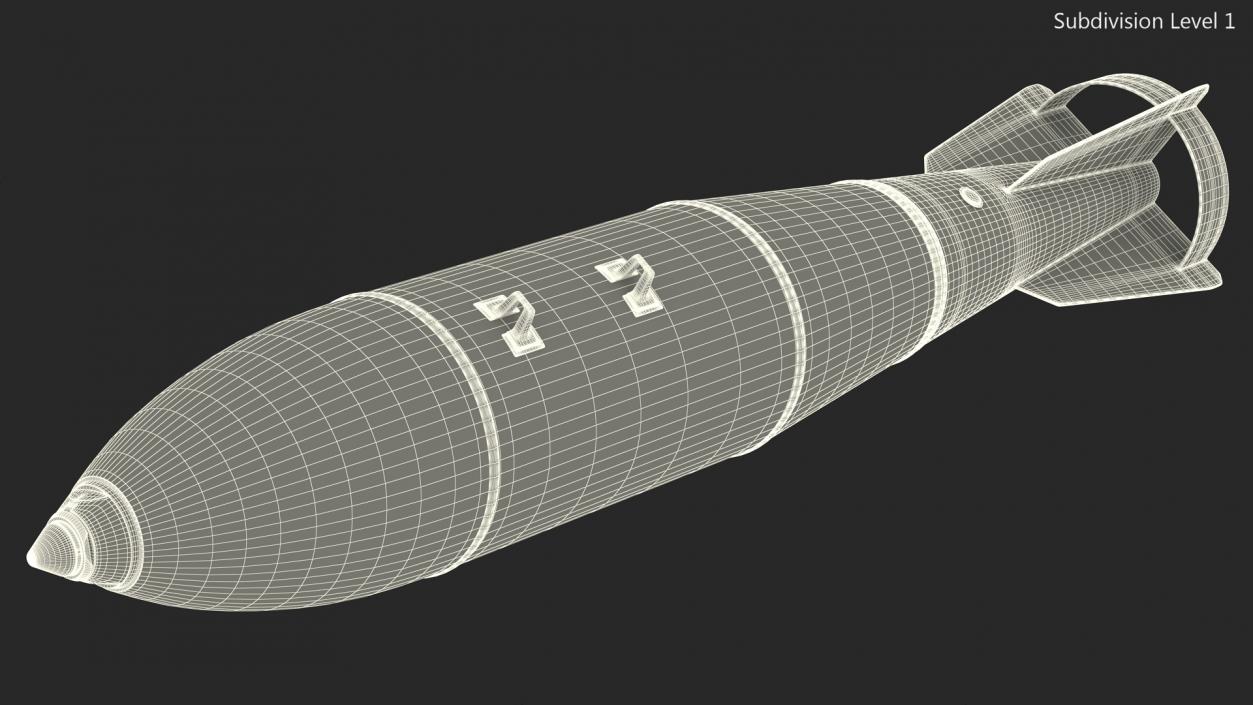 3D Russian FAB 500 M62 Air Bomb model