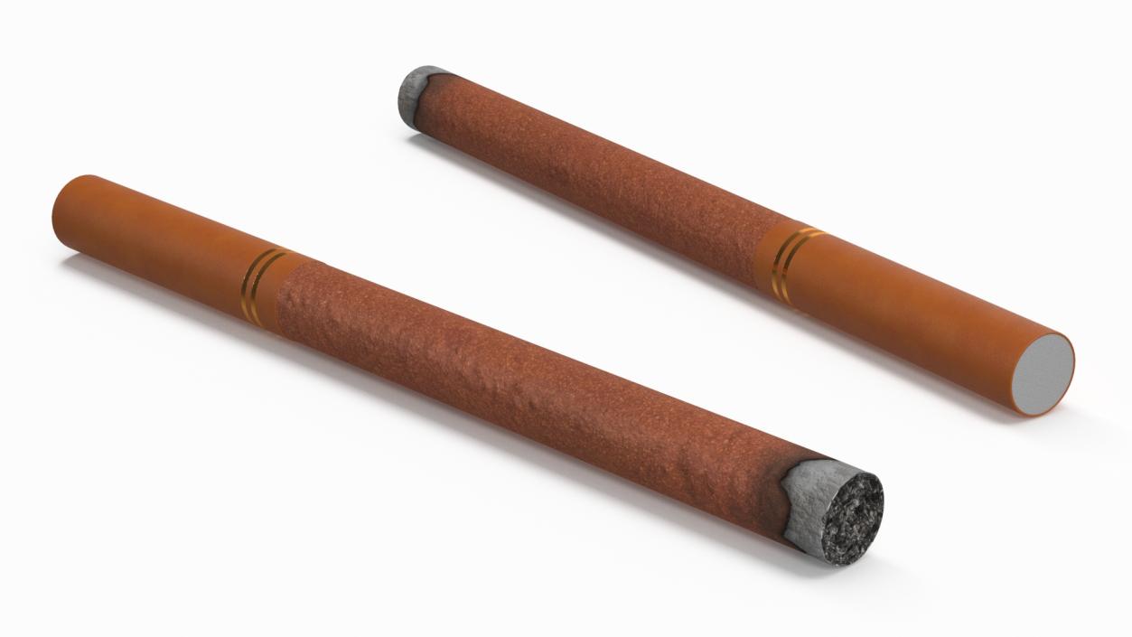 3D model Cigar Thin Lighted 2