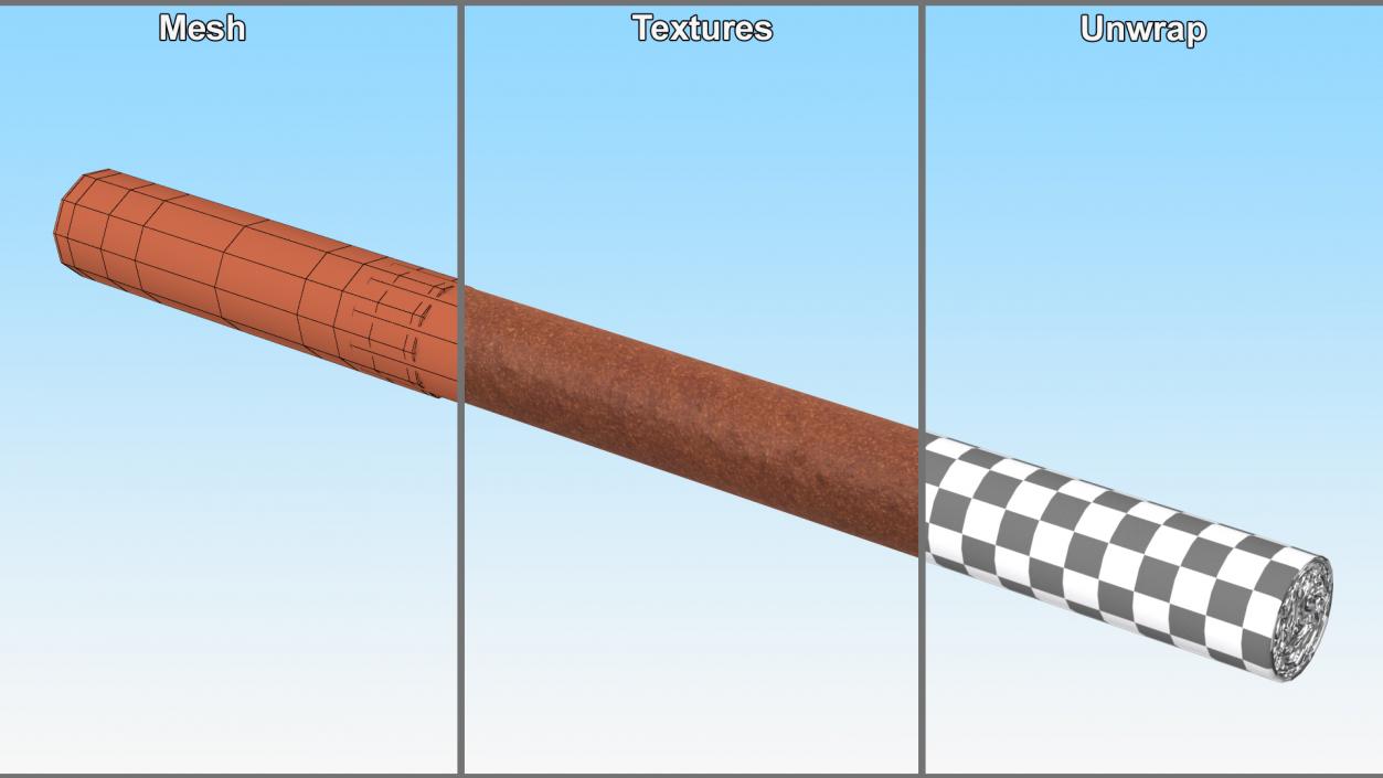 3D model Cigar Thin Lighted 2