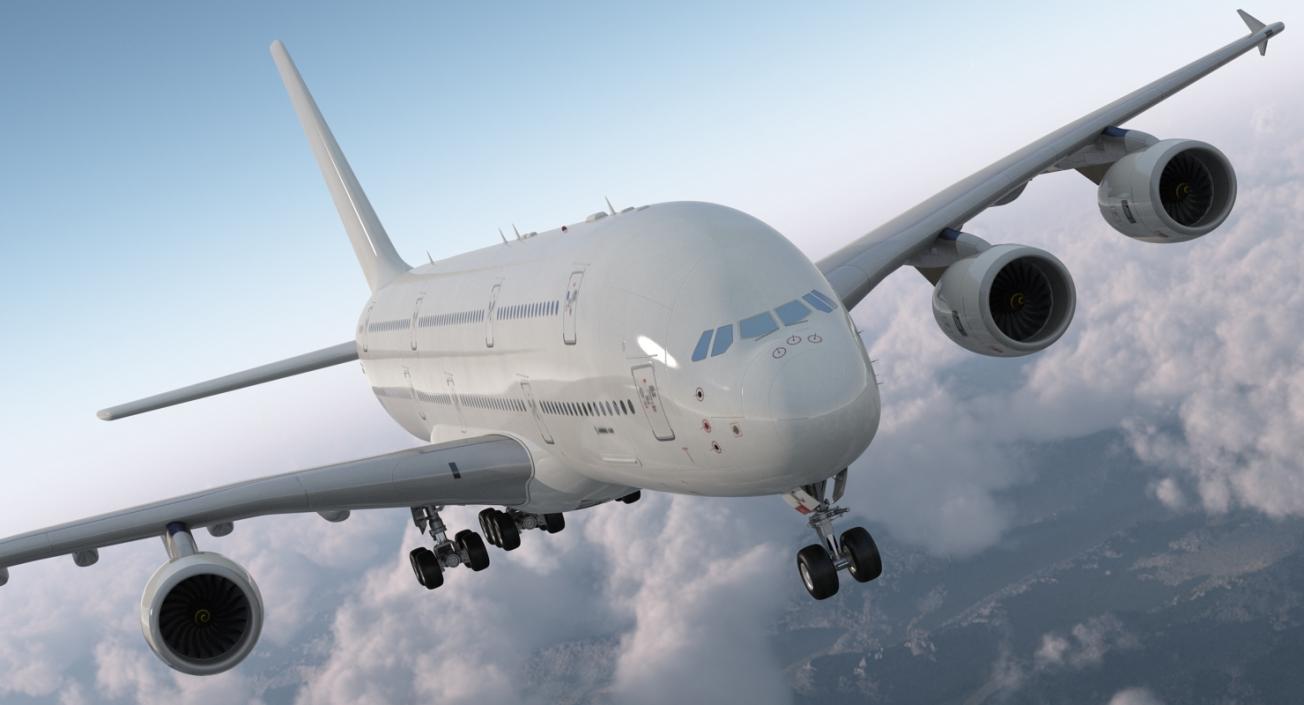 Airbus A380-1000 Generic 3D model