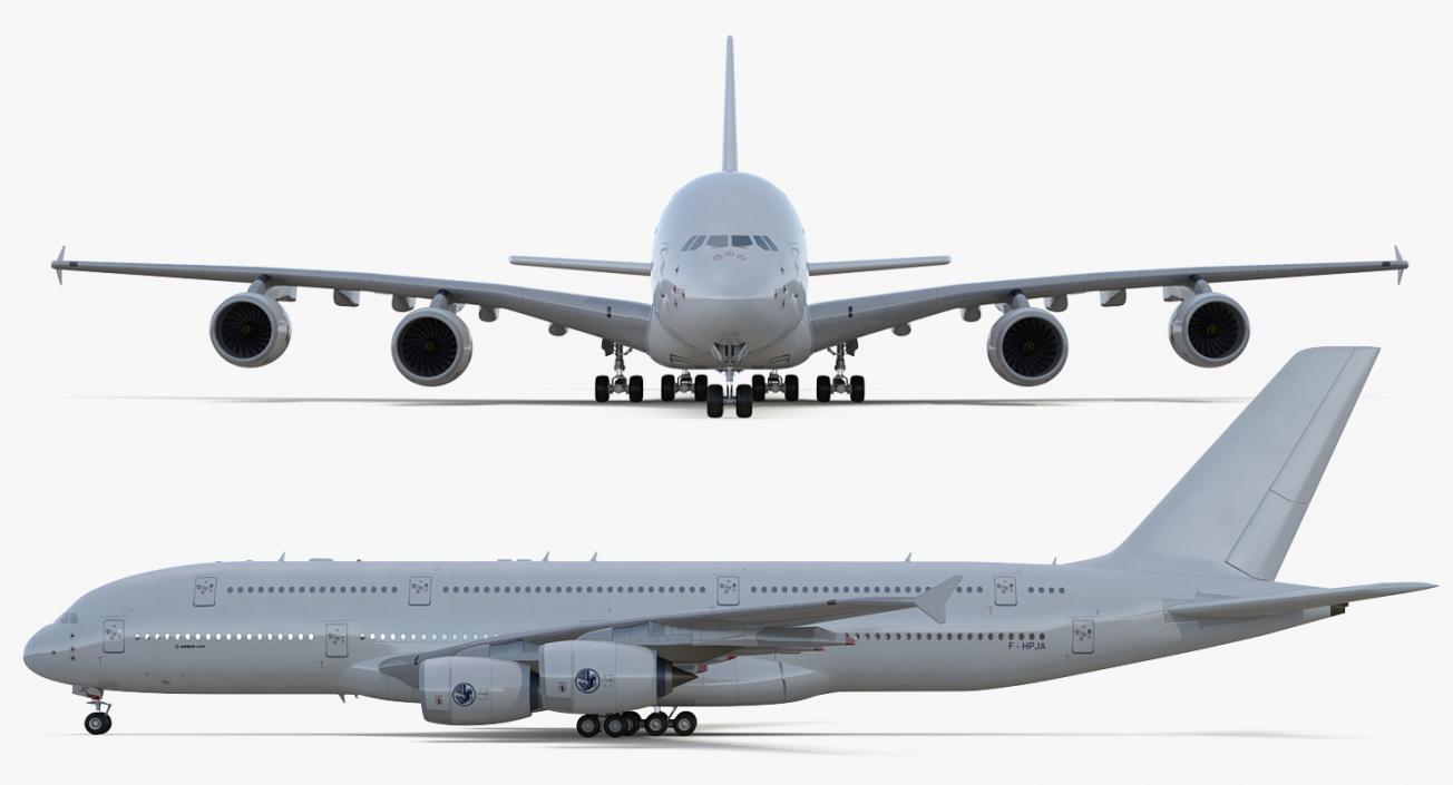 Airbus A380-1000 Generic 3D model