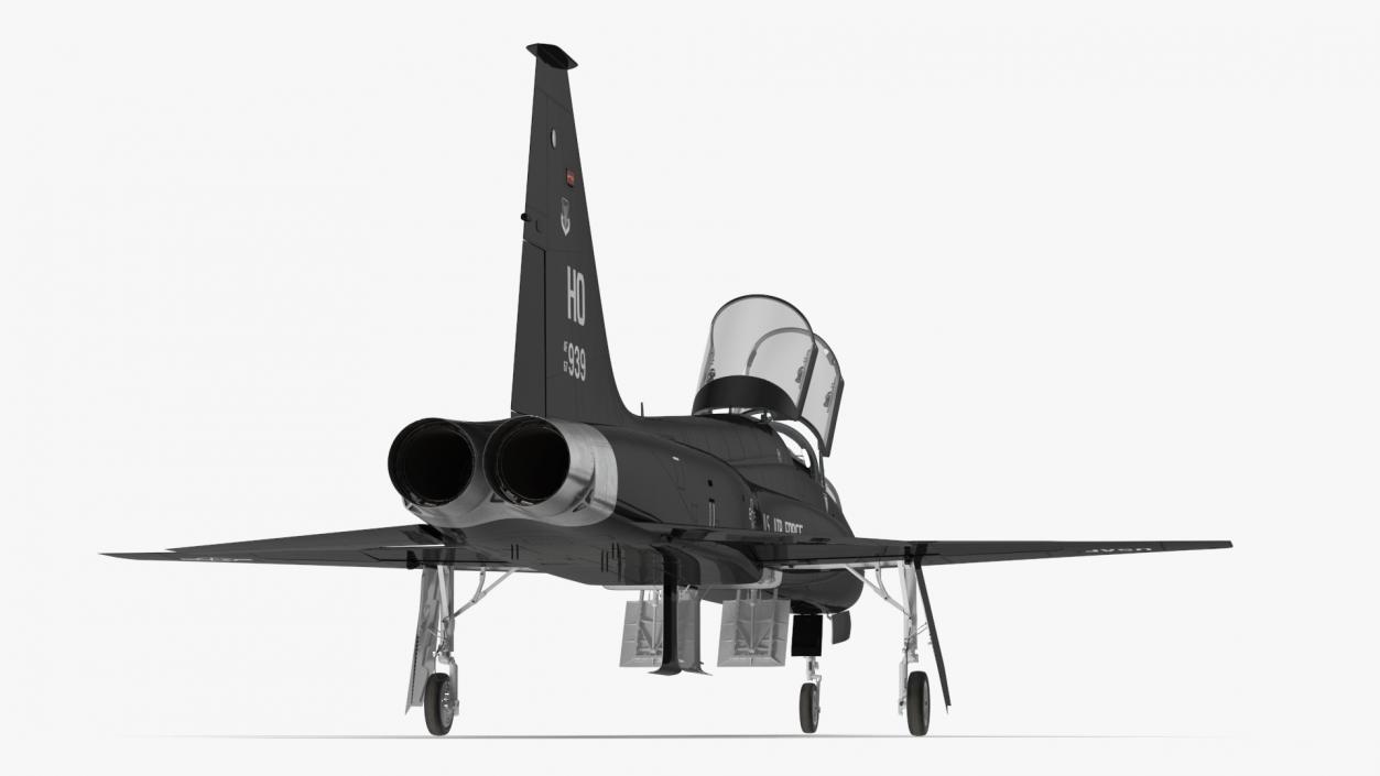 3D USAF T-38 Talon Jet Trainer Black model