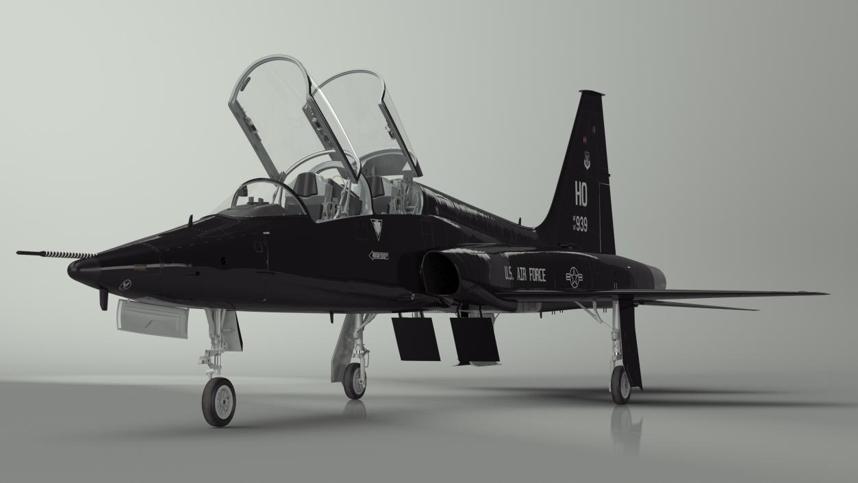 3D USAF T-38 Talon Jet Trainer Black model