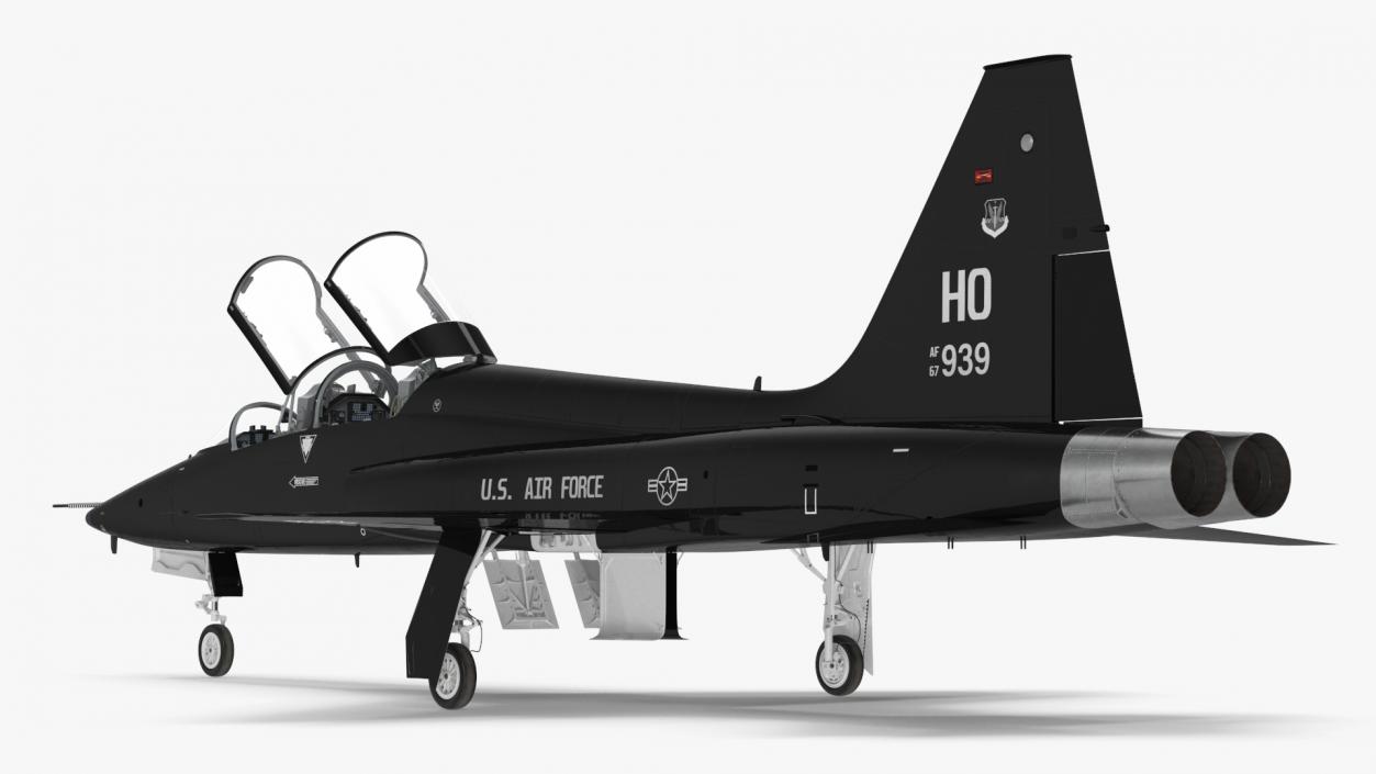 3D USAF T-38 Talon Jet Trainer Black model