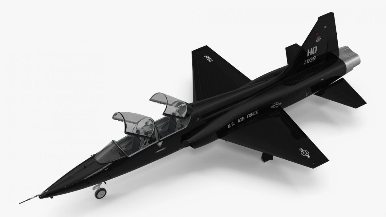 3D USAF T-38 Talon Jet Trainer Black model