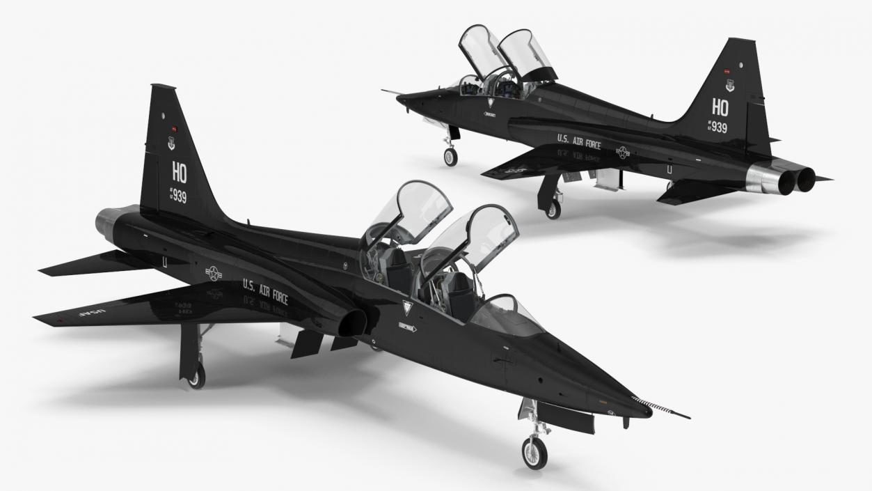 3D USAF T-38 Talon Jet Trainer Black model