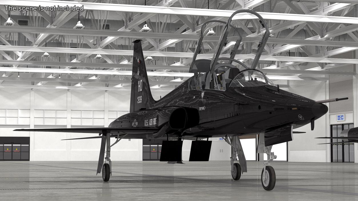 3D USAF T-38 Talon Jet Trainer Black model