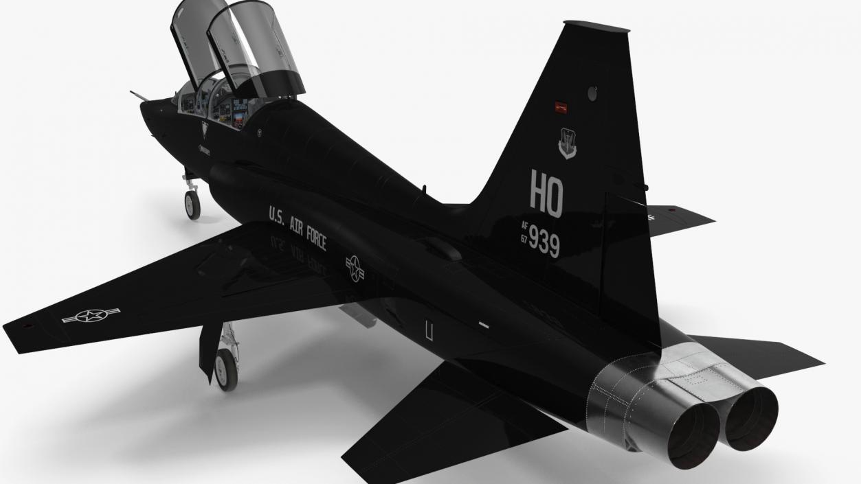 3D USAF T-38 Talon Jet Trainer Black model