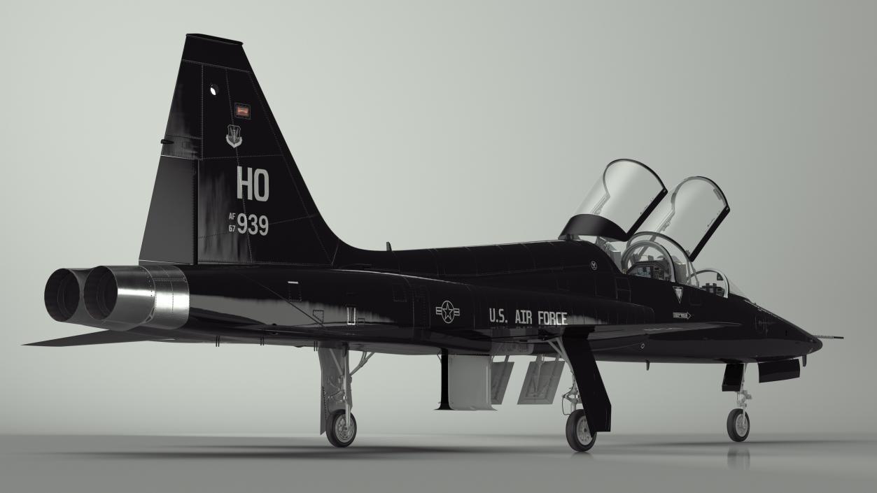 3D USAF T-38 Talon Jet Trainer Black model