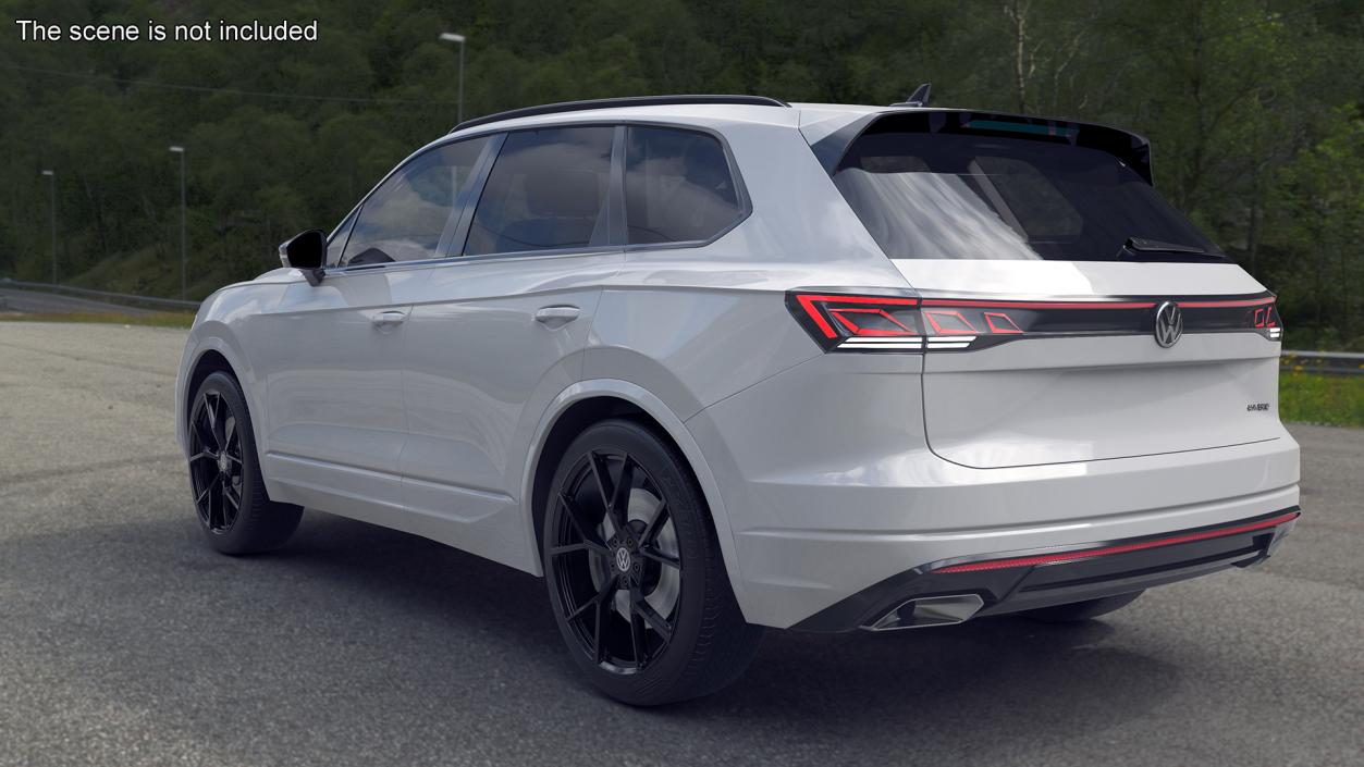 Volkswagen Touareg 2024 White Lights On 3D model