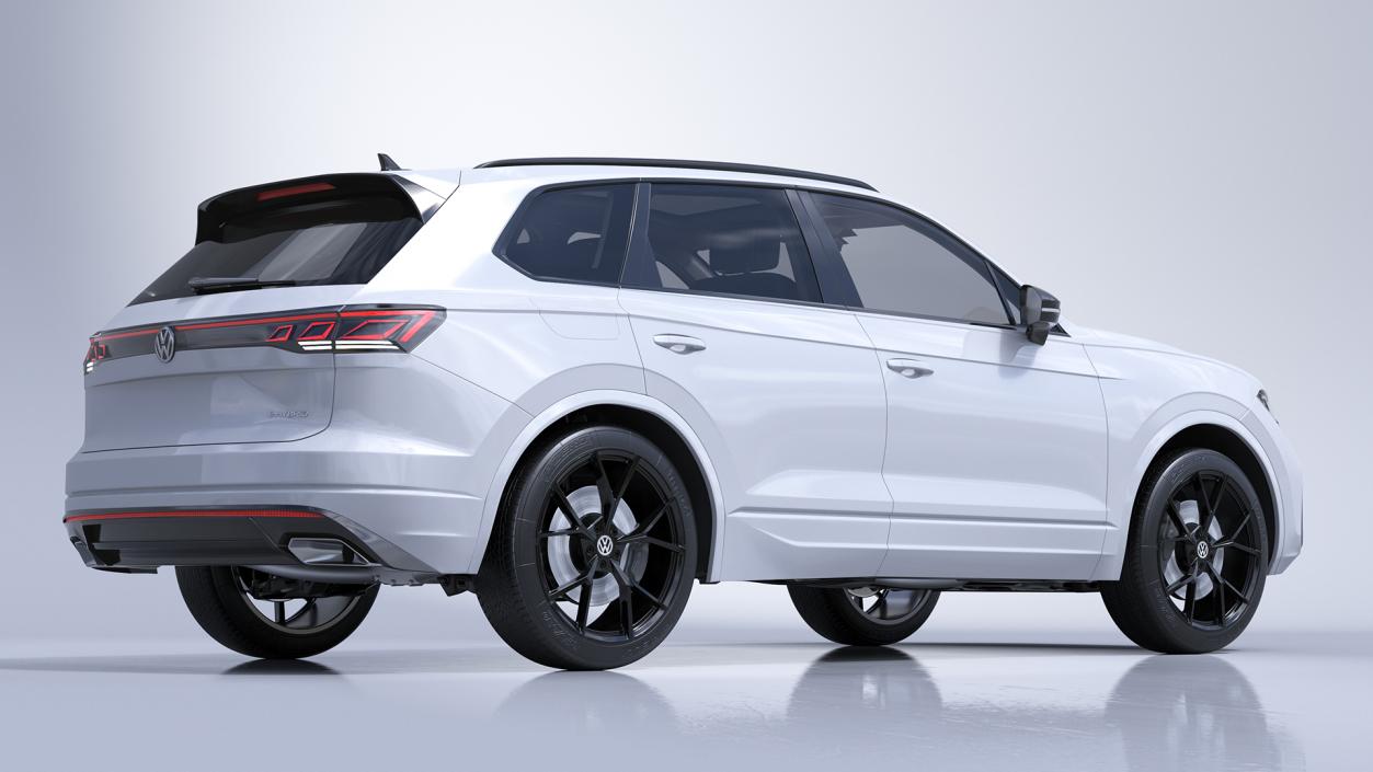 Volkswagen Touareg 2024 White Lights On 3D model