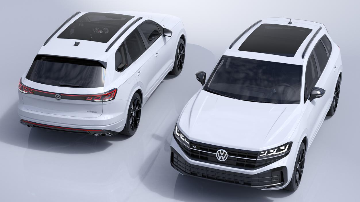 Volkswagen Touareg 2024 White Lights On 3D model