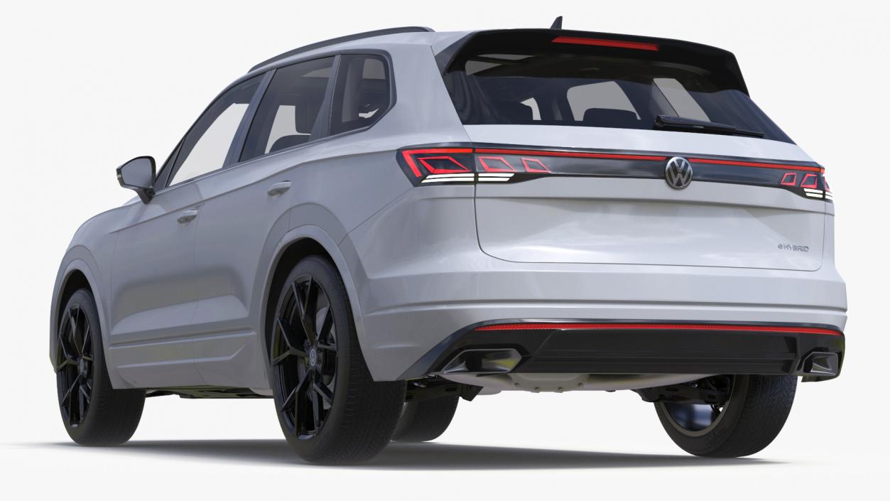 Volkswagen Touareg 2024 White Lights On 3D model