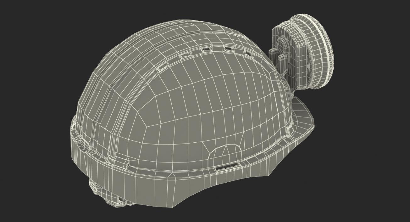 Mining Helmet with Light 3D model