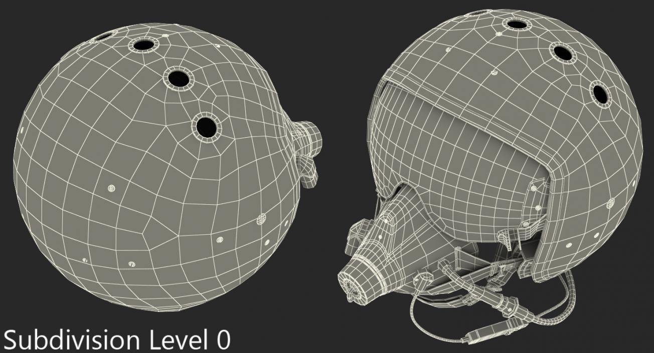 Russian Jet Fighter Pilot Helmet 3D