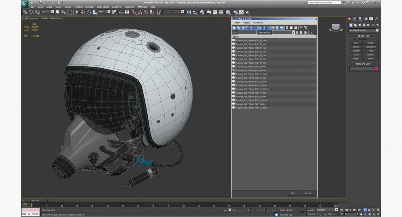 Russian Jet Fighter Pilot Helmet 3D