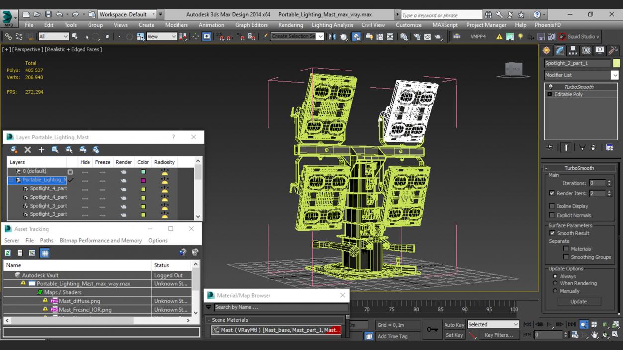 Portable Lighting Mast 3D