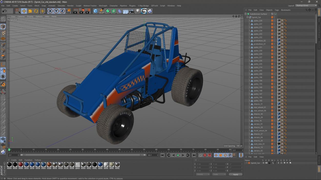 3D model Sprint Car