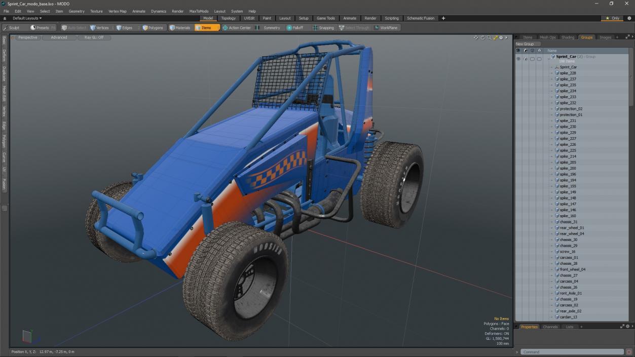 3D model Sprint Car