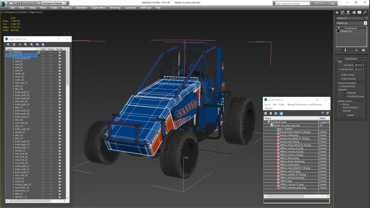 3D model Sprint Car