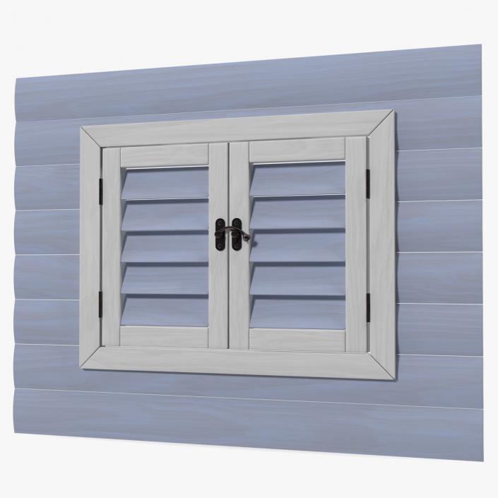 Wooden Window Frame 3D model