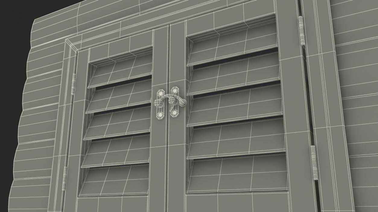 Wooden Window Frame 3D model