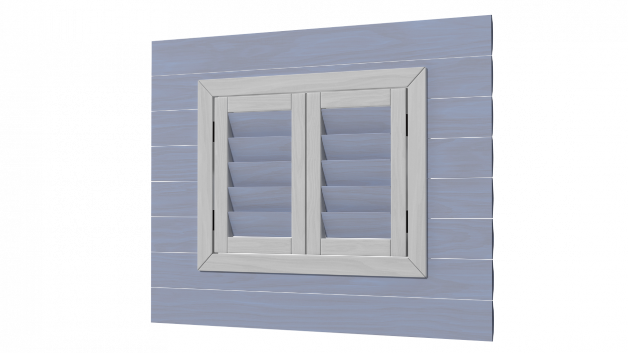 Wooden Window Frame 3D model