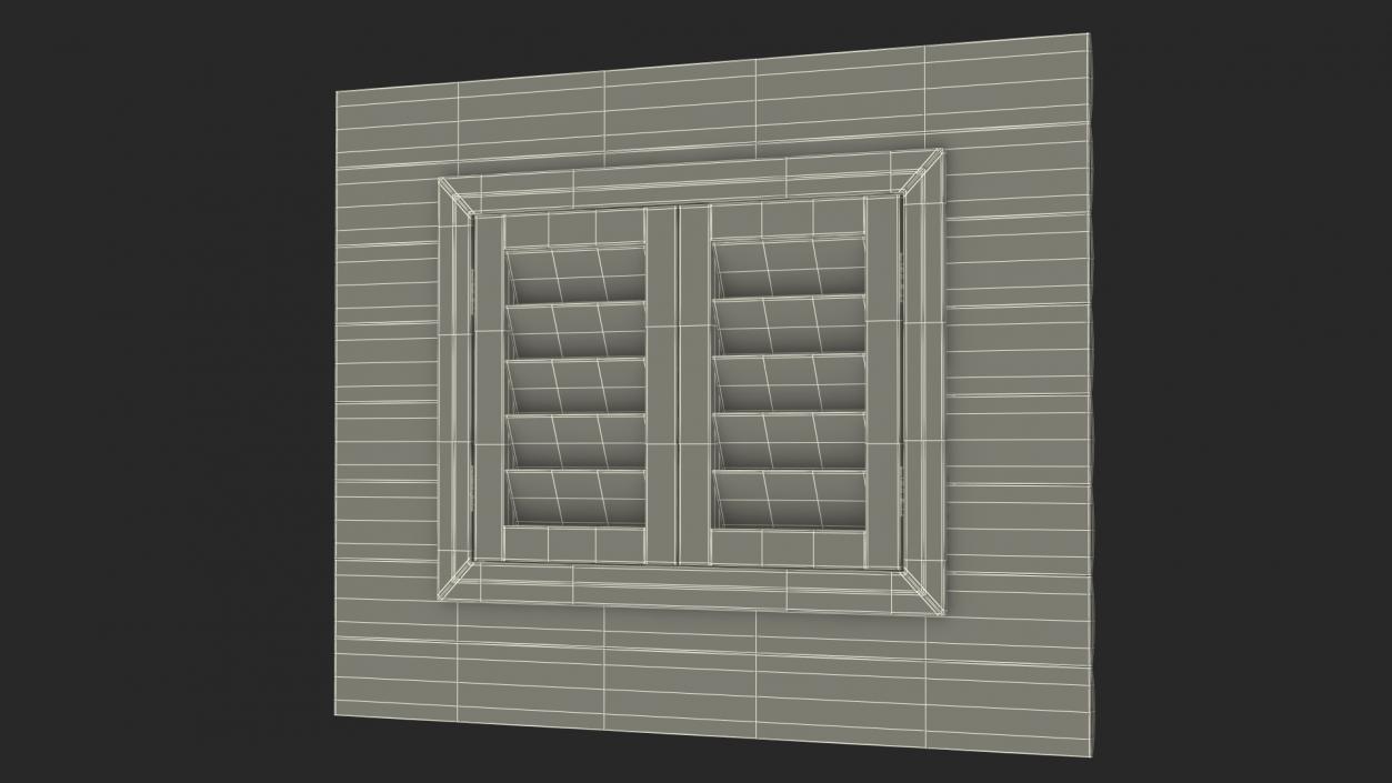 Wooden Window Frame 3D model