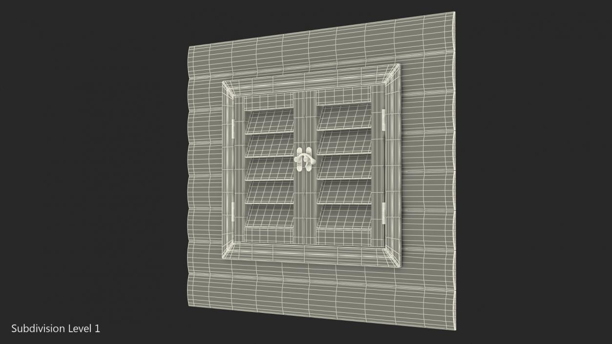 Wooden Window Frame 3D model