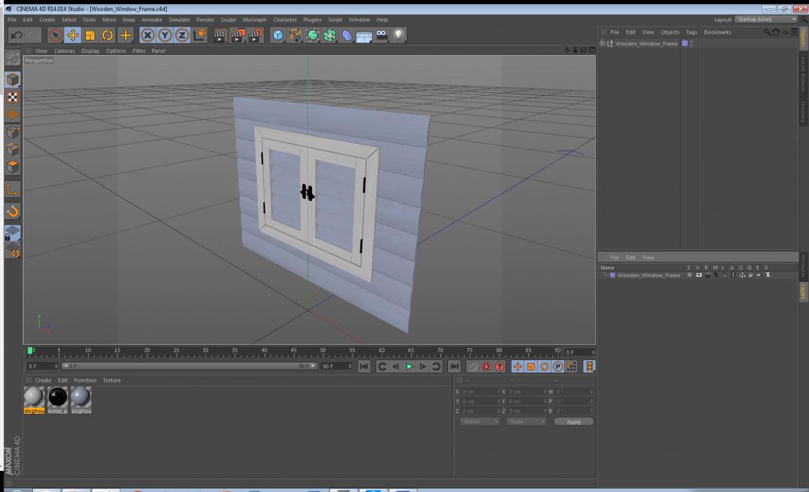 Wooden Window Frame 3D model