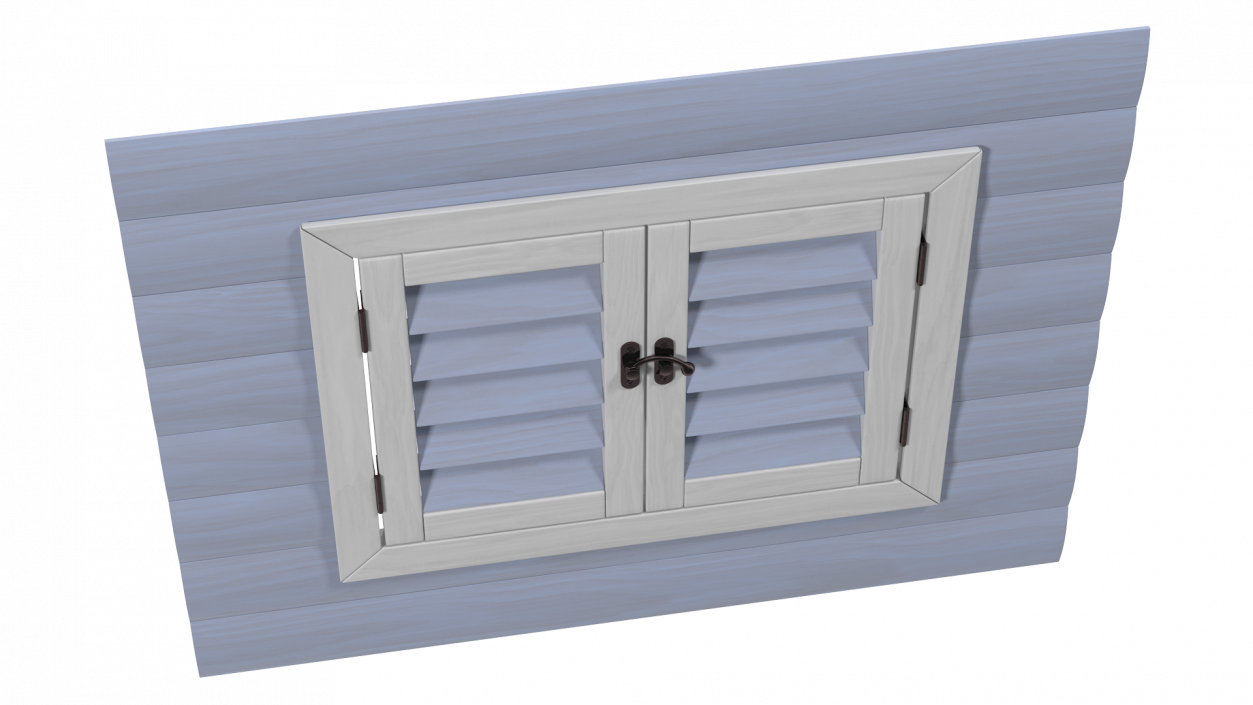 Wooden Window Frame 3D model