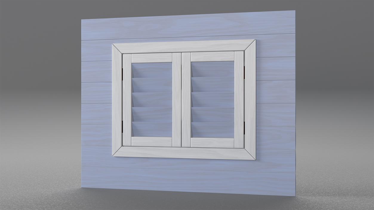 Wooden Window Frame 3D model