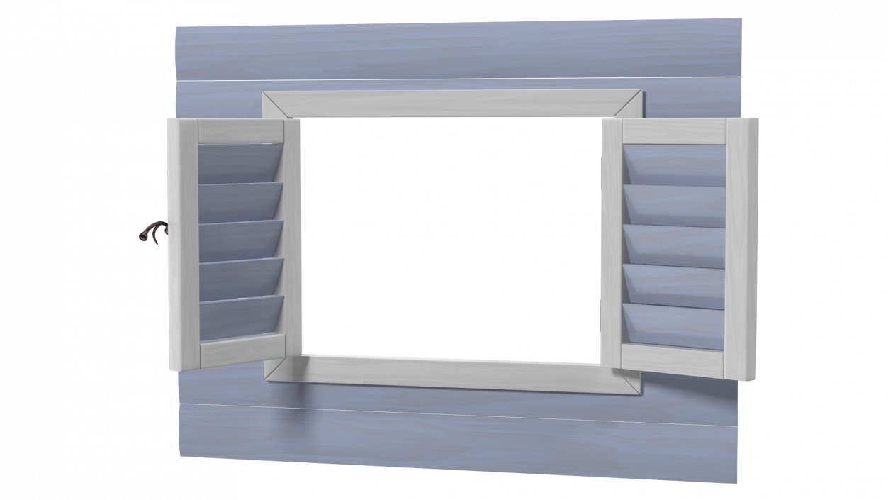 Wooden Window Frame 3D model