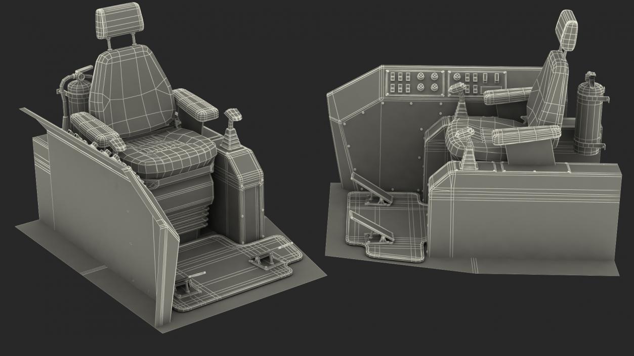 Feller Buncher Seat 3D model