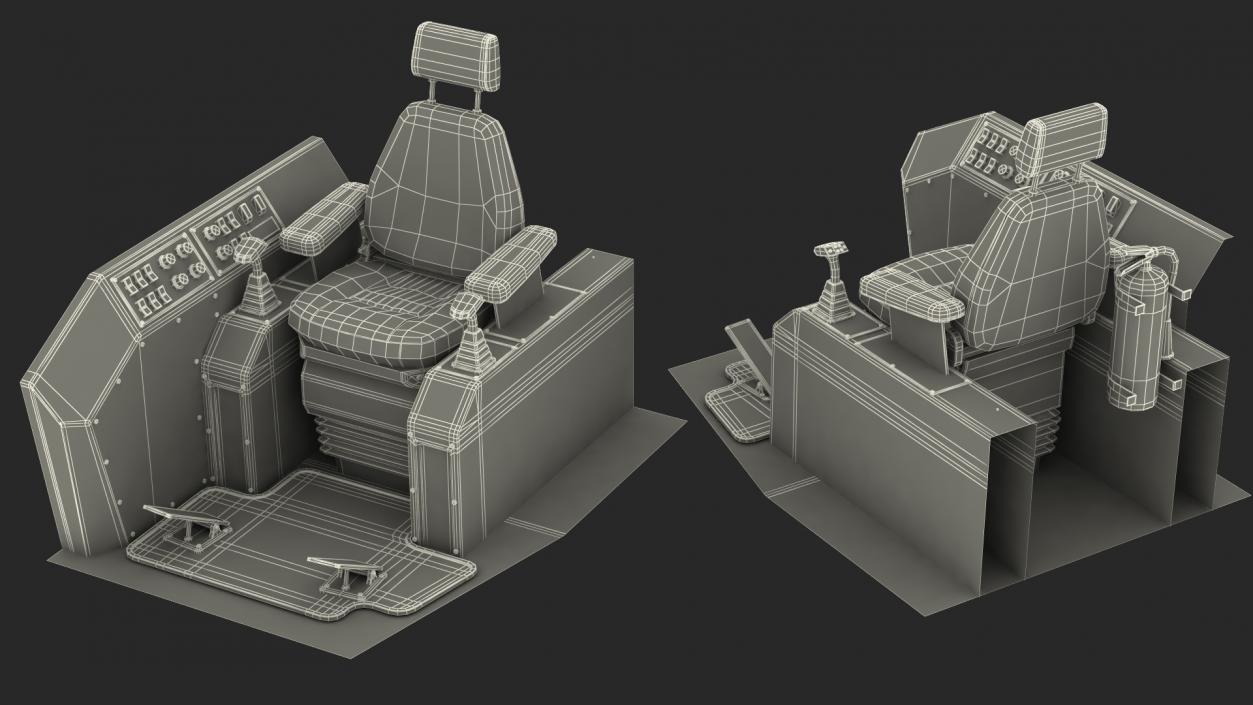 Feller Buncher Seat 3D model