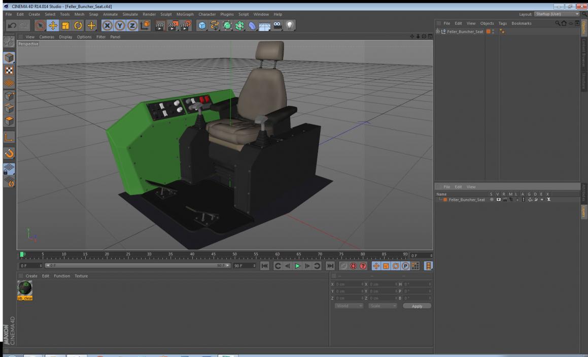 Feller Buncher Seat 3D model