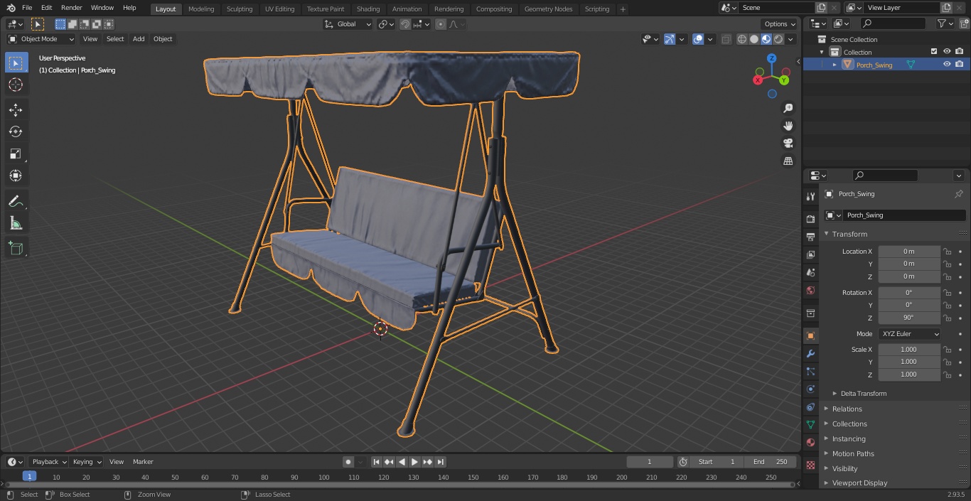 3D Porch Swing