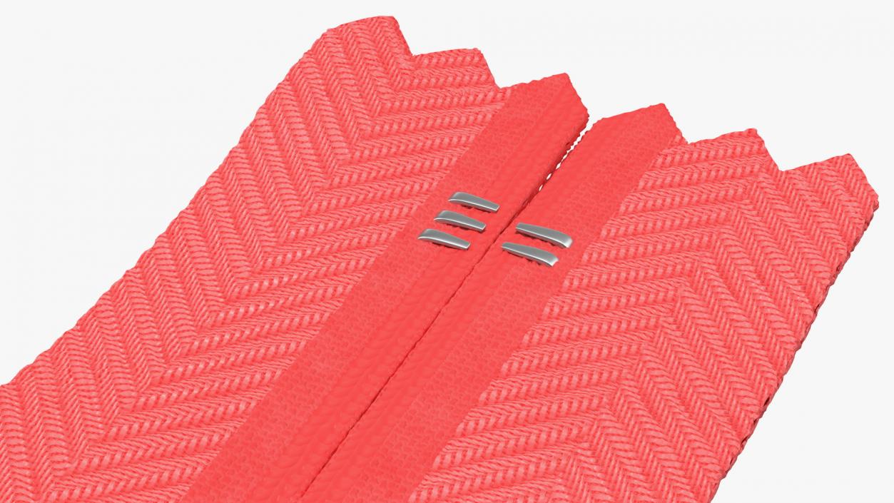 3D Half Open Nylon Coil Zipper Red