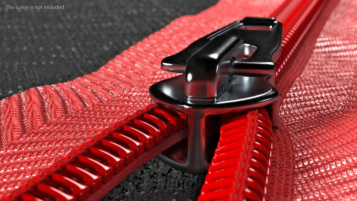 3D Half Open Nylon Coil Zipper Red