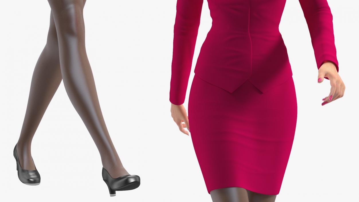 Stewardess  Walking Pose 3D model