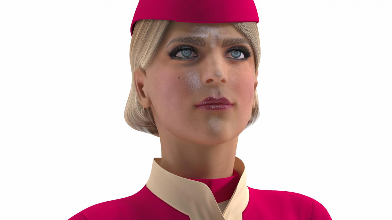 Stewardess  Walking Pose 3D model