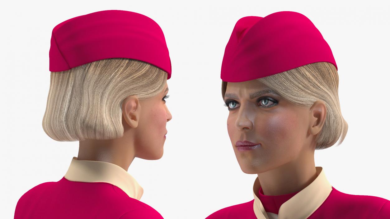 Stewardess  Walking Pose 3D model